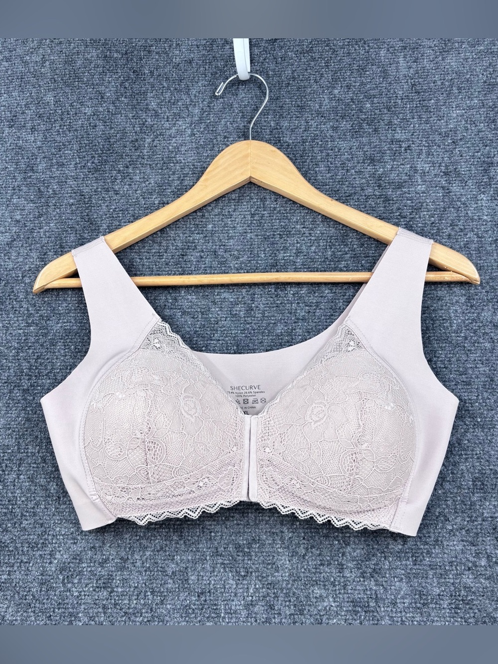 SheCurve Nude Front Closure Bralette Women’s XL